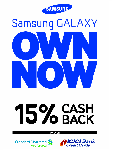 Samsung Offers 15 Percent Cash Back on 4 Galaxy Smartphones, Galaxy Camera in India